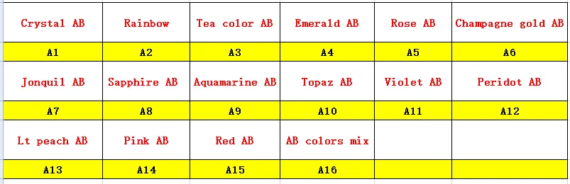 Rectangle two holes AB colors