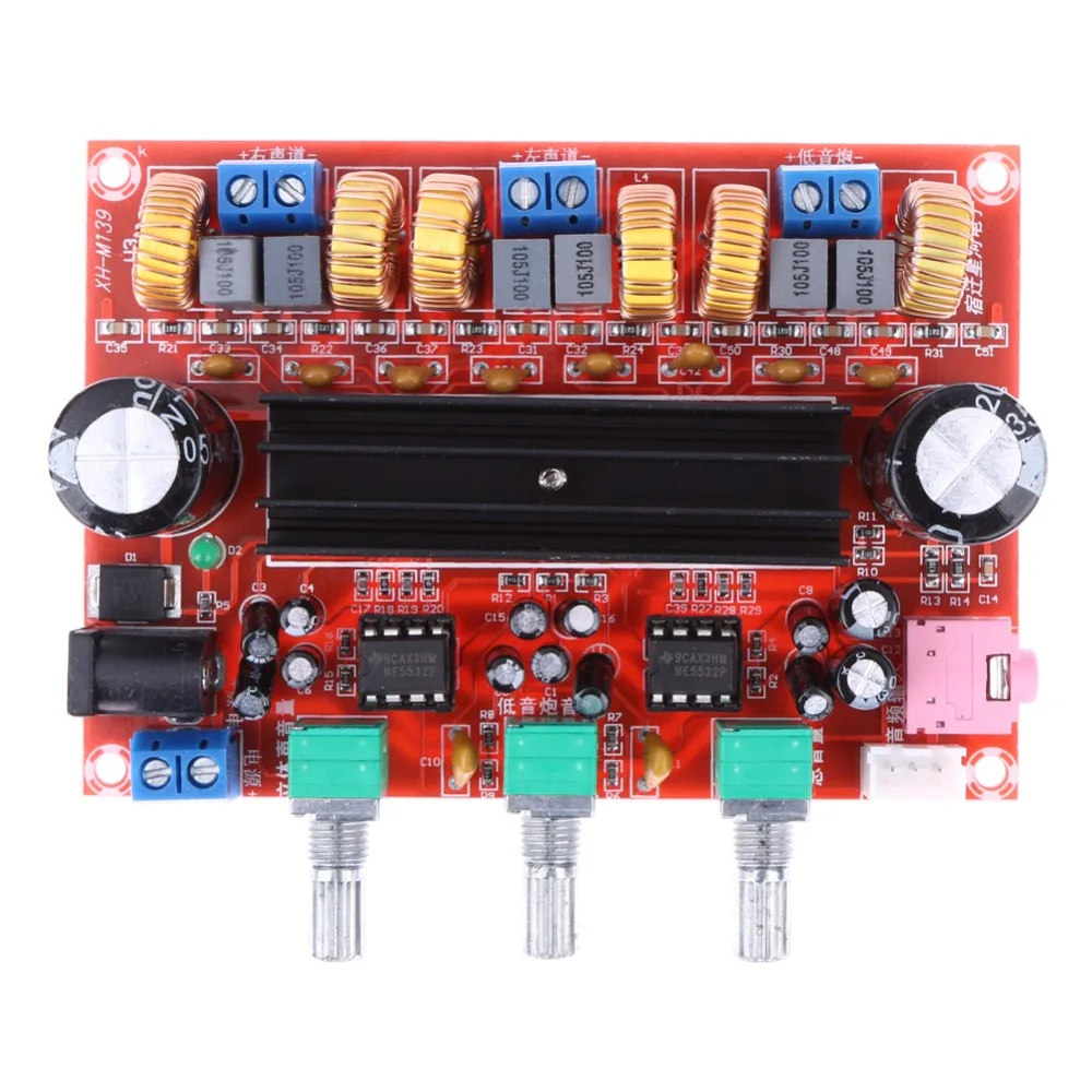 TPA3116D2 качество звука усилитель мощности доска 50 Вт* 2+ 100 Вт 2,1 канальный цифровой сабвуфер усилитель мощности плата DC12V-24V