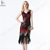 Vintage Great Gatsby Dress Sequins Dress V-Neck Tassels Bodycon Dresses Women's Women's Clothing