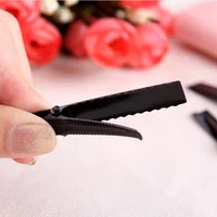 Pinces à cheveux noires de couleur argentée, barrettes plates, épingles à cheveux en fer, accessoires pour cheveux DIY pour femmes et filles, 3.2-5.5cm, haute qualité, 30 pièces/lot 4