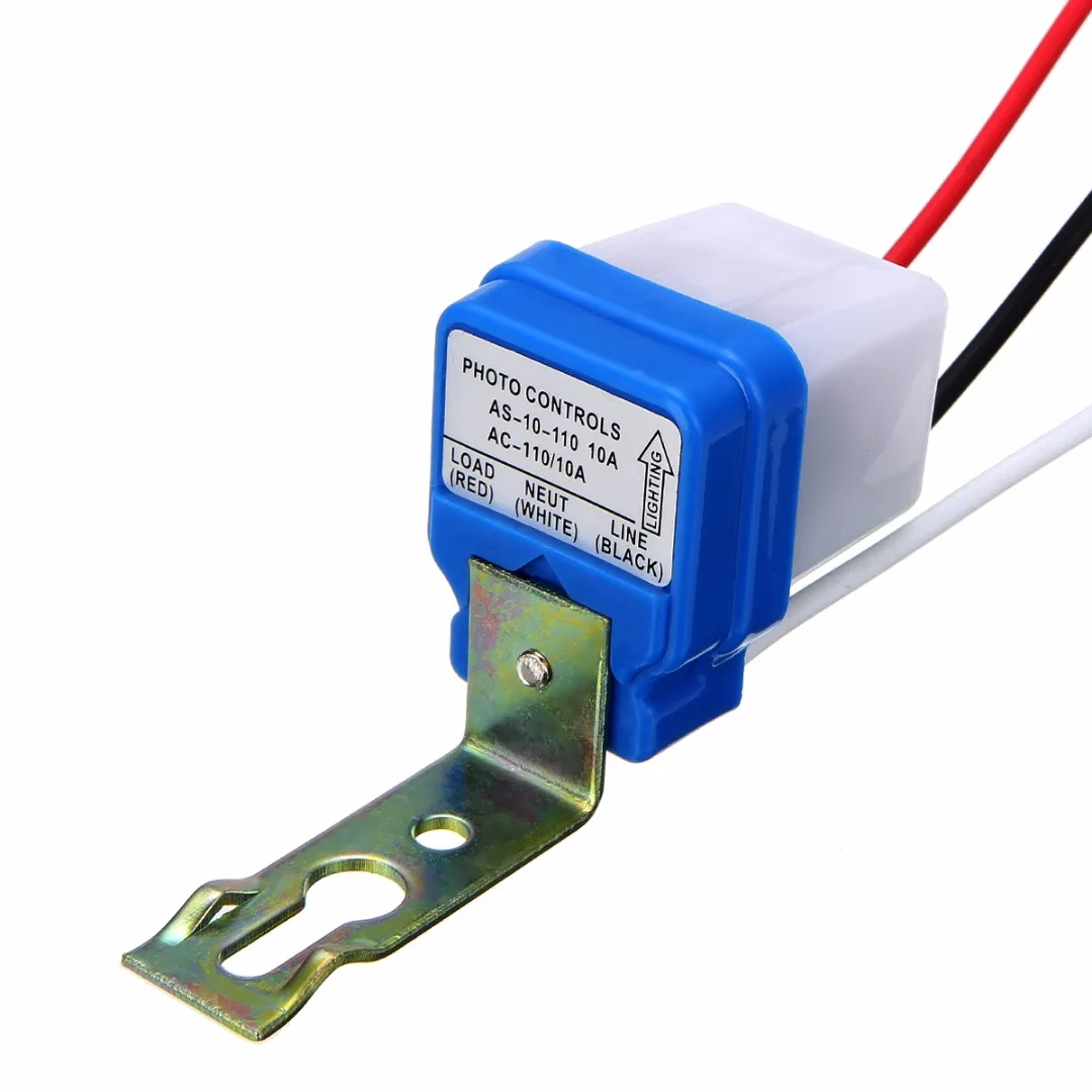 

Waterproof Light Control Switch AC 110V 10A 50-60Hz Automatic On Off Street Lamp Switch Photo Control Sensor Inductive Switch