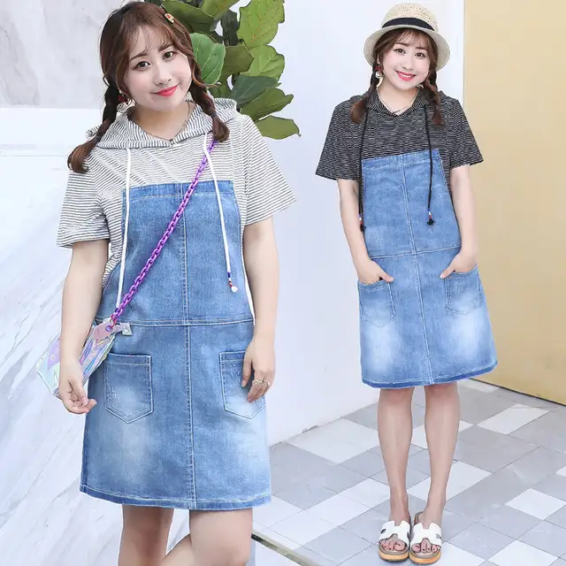 plus size denim one piece