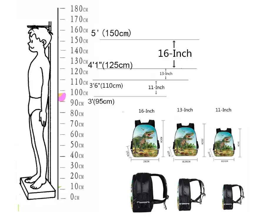 11-16 дюймов популярный рюкзак с принтом динозавра для детей с изображением животных, мир Юрского периода, сумки для девочек и мальчиков, детские школьные сумки