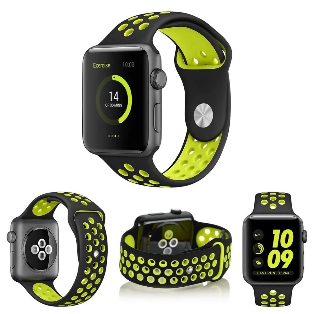 Silicone Sport Band Strap For Apple Watch iWatch Series 1 and Series 2 38mm 42mm Replacement Bracelet apple-bands-series- : image Silicone Sport Band Strap For Apple Watch iWatch Series 1 and Series 2 38mm 42mm Replacement Bracelet apple-bands-series-