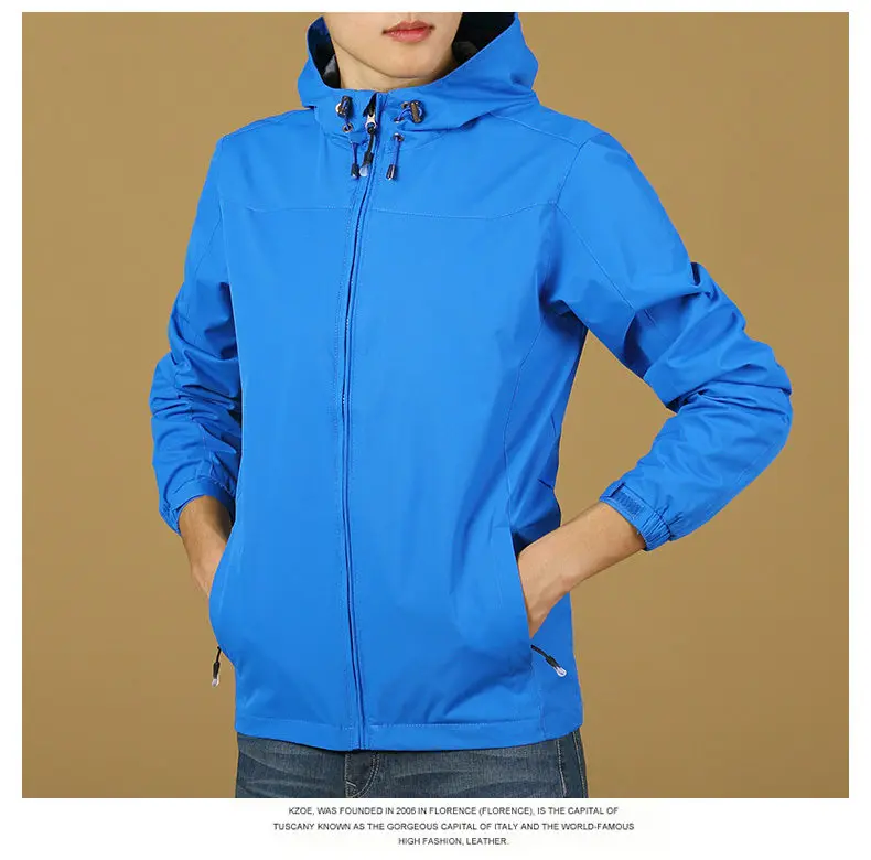 Spring Jacket Men 2019 Windbrear Jacket Male Coats Hooded Mens Jacket Brand Sports Windproof Waterproof Outwear Zipper Pockets S 9