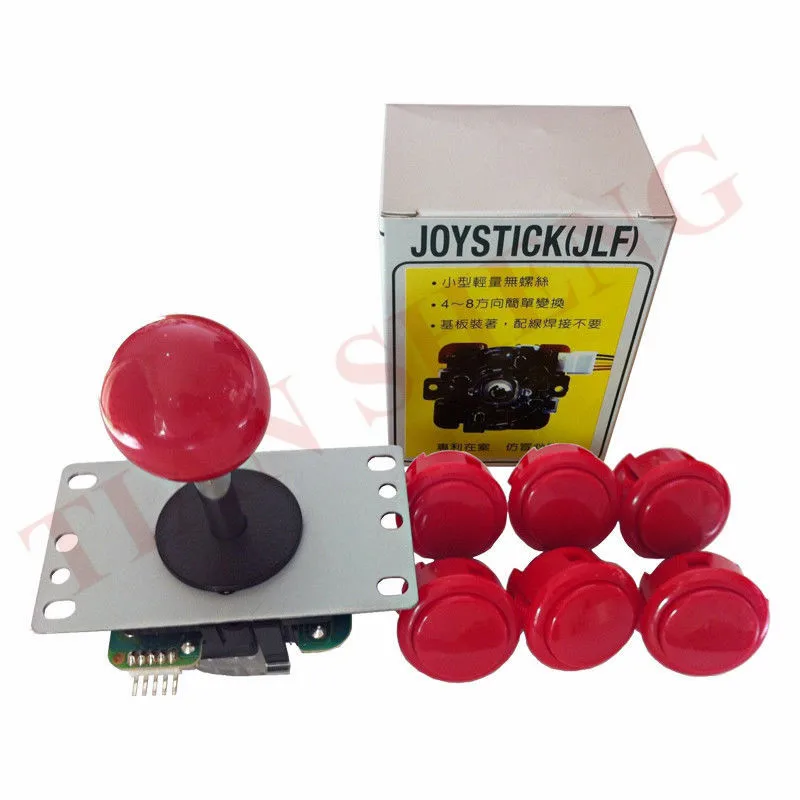 Высокое качество Sanwa комплект JLF-TP-8YT 5Pin джойстик+ 6 шт. OBSF-30 кнопки для DIY kit Mame Jamma