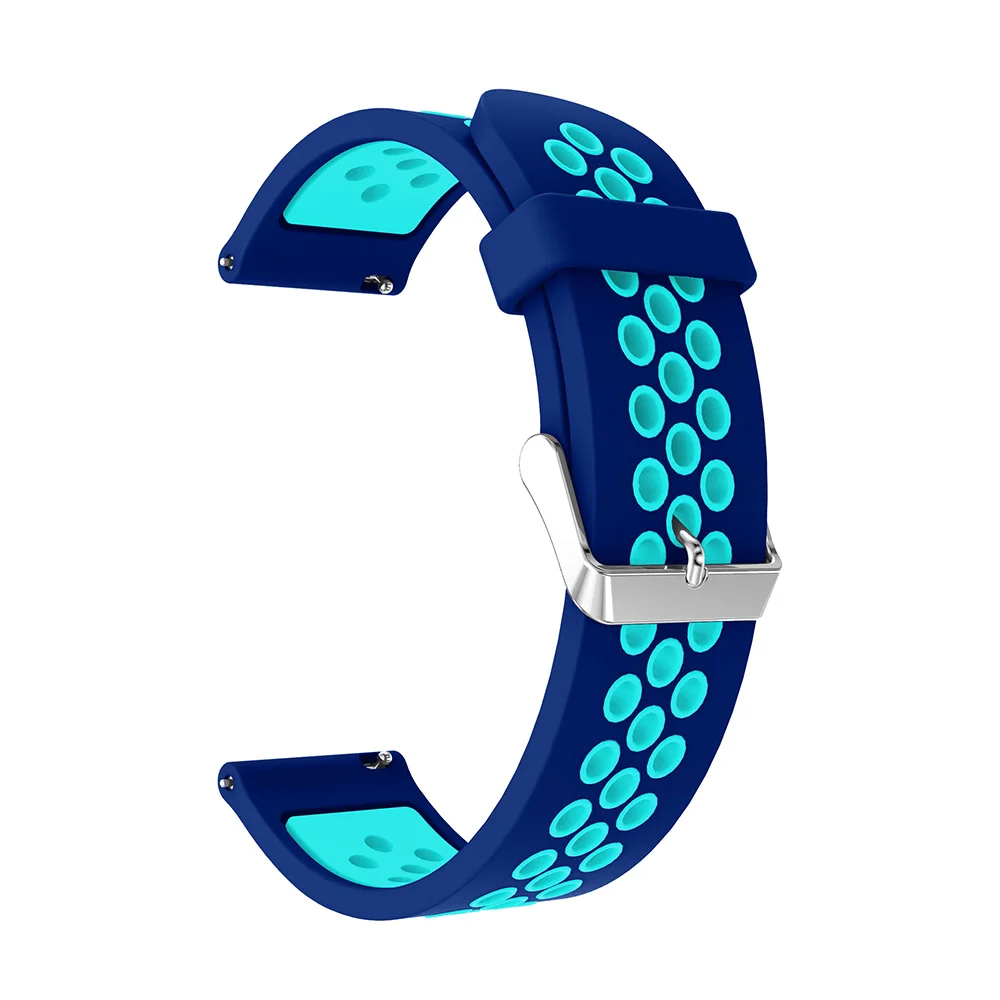 Силиконовый ремешок для Xiaomi Huami Amazfit Stratos 2 Pace Smart Watch Band 22 мм спортивный ремешок для samsung gear S3 huawei GT Active - Цвет: Blue light blue