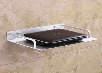 

free shipping space aluminum mini set-top boxes holder aluminum shelf top box rack