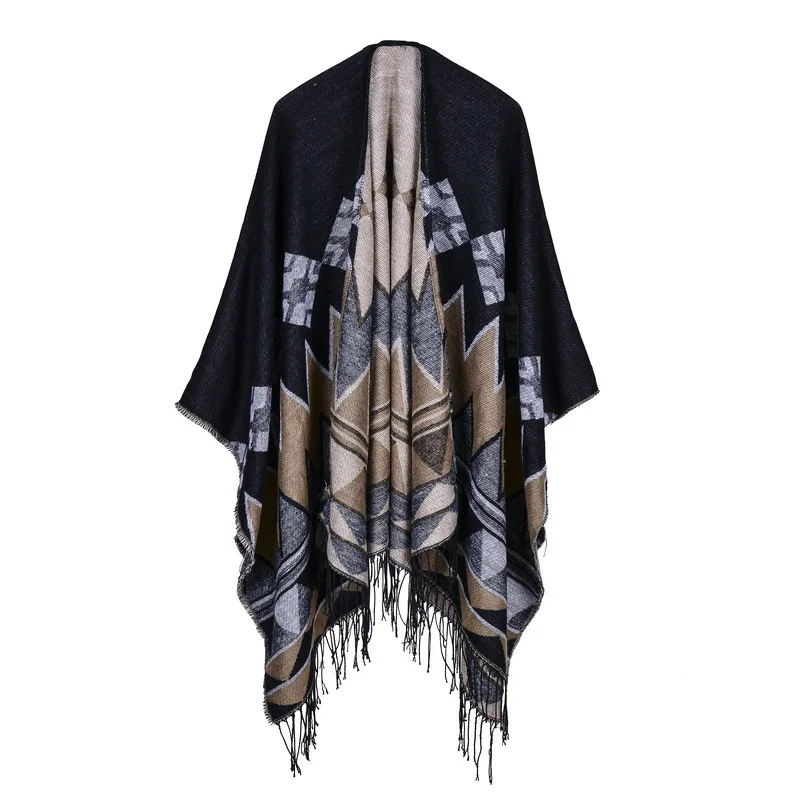 Women's Fashion Retro Poncho Scarf - 6 Colors