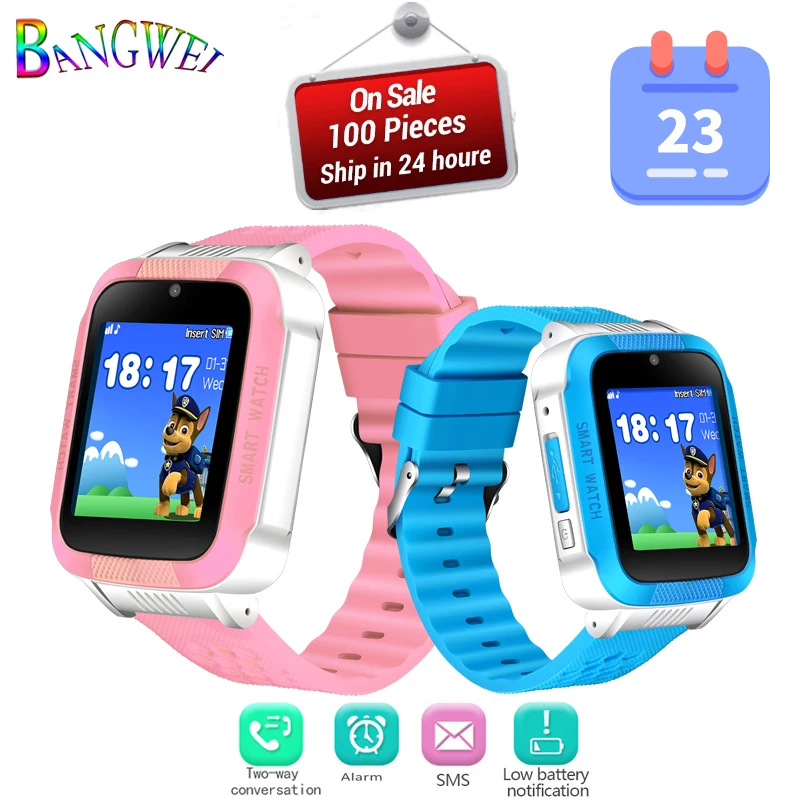 

BANGWEI Smart Child Watch Sport Pedometer LED Color Touch Screen Kids Smart Watch Support SIM Card Bluetooth music player+Box