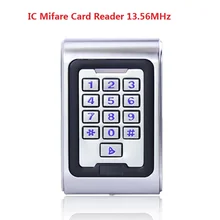 Металлическая клавиатура контроля доступа Водонепроницаемая IC карточка mifare Reader включает 3 шт. RFID брелоки для домашней автоматизации считыватель безопасности 13,65 МГц