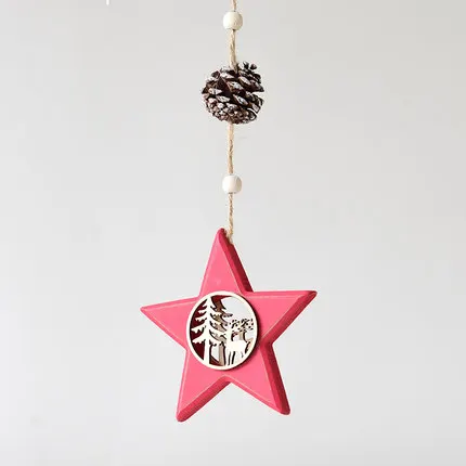 Рождественские деревянные подвески, креативный деревянный подарок для детей, сделай сам, орнамент с рождественской елкой, украшения для рождественской вечеринки, украшения для дома - Цвет: 3