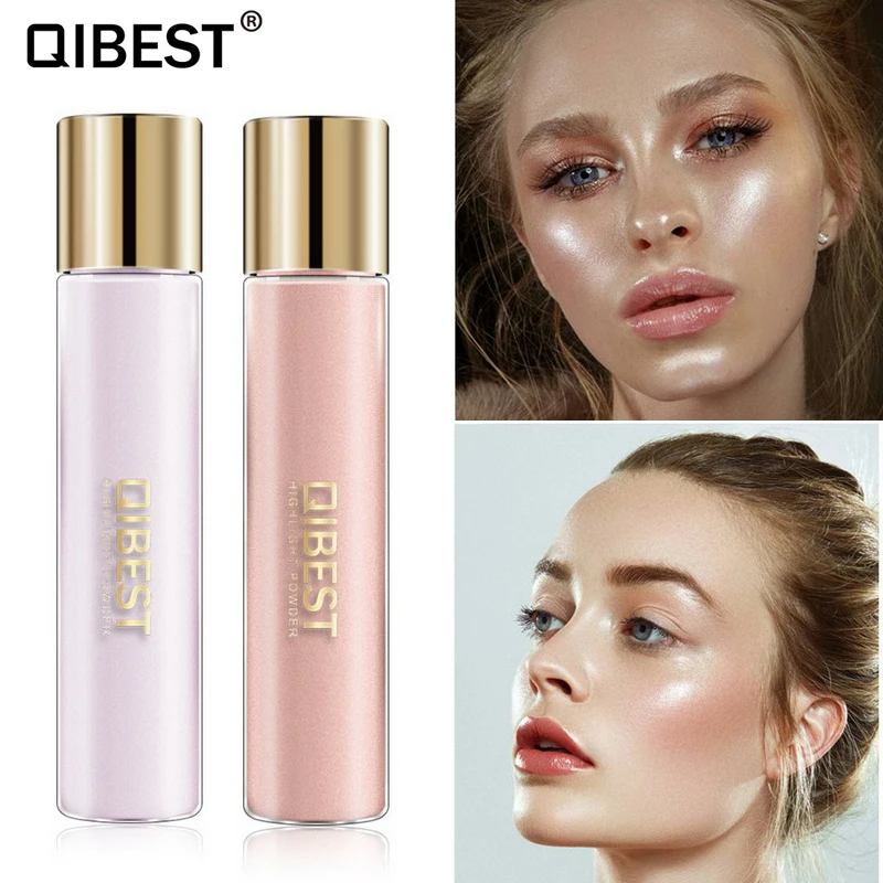 QIBEST водостойкая светящаяся пудра волшебная Iluminador Maquillaje тени для лица косметика