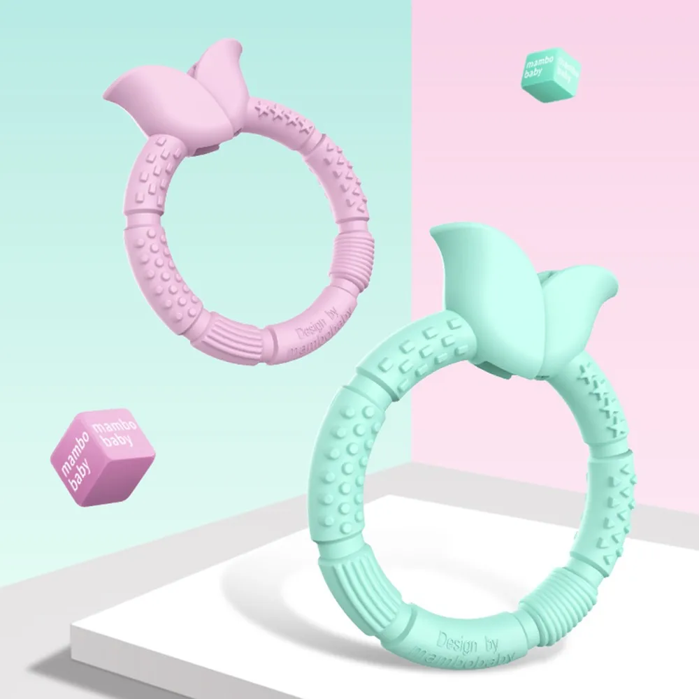 

BPA Free Baby Teether Silicone Teething Ring Newborn Teething Toy Infant Chew Theethers Safe Newborn Gifts