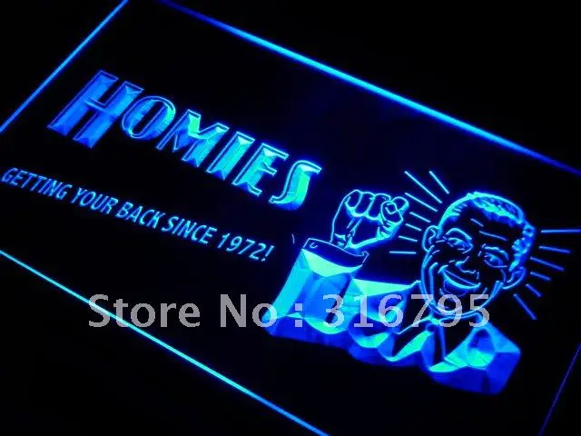 I115 Homies bearing your back светодиодный неоновый светильник переключатель вкл/выкл 20 +