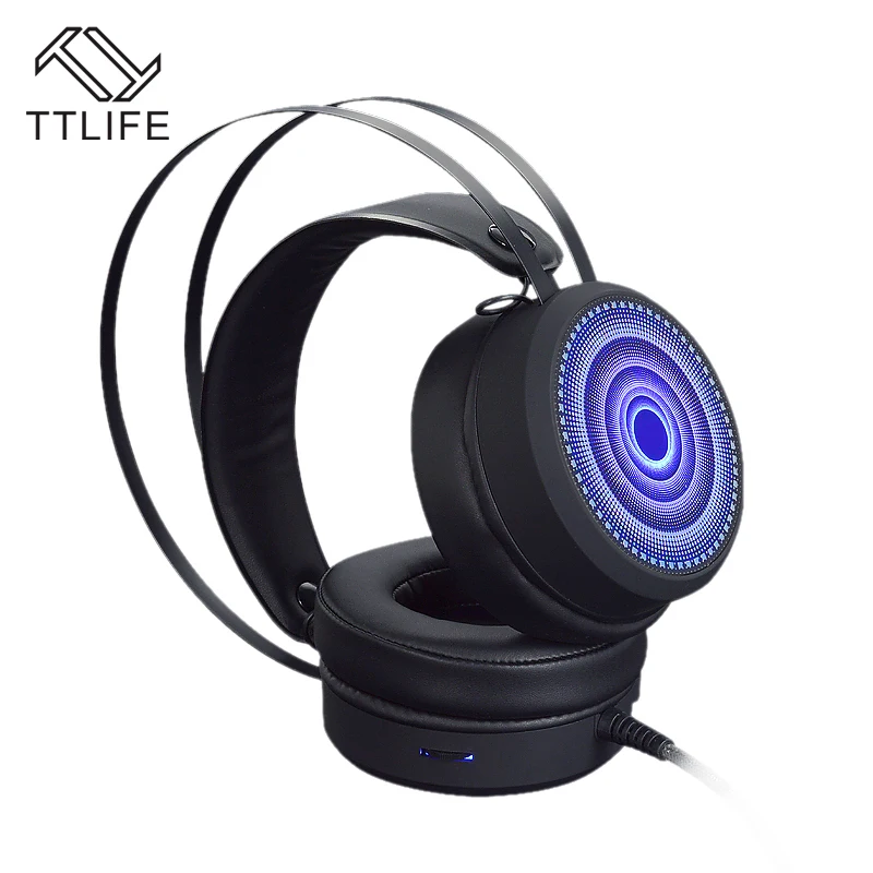 

TTLIFE Over-Ear Stereo Game Headset Surround Sound Pro Headphone with Vibration Function Earphone with Mic for For DOTA 2 CF LOL