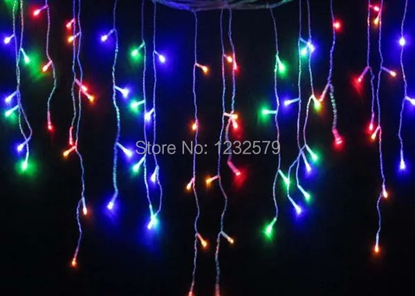 4m 100 SMD многоцветный праздничный занавес, Свадебные огни, светодиодный шнурок, светящаяся полоска, светящаяся гирлянда, вечерние гирлянды, рождественские гирлянды