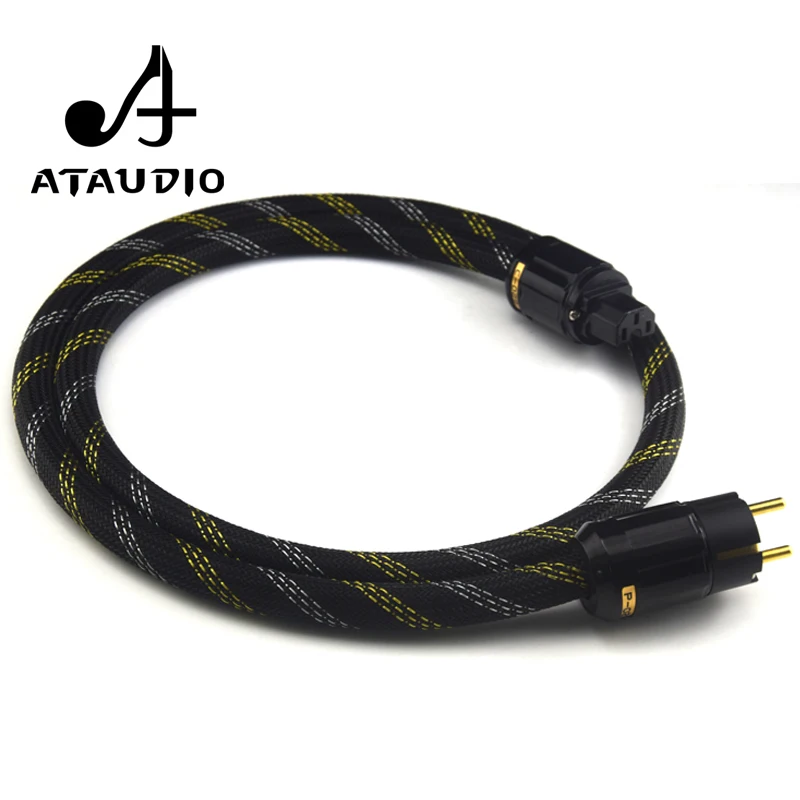 ATAUDIO Hifi евро кабель питания 4N OFC из чистой меди с европейской связью|copper power cable|ofc