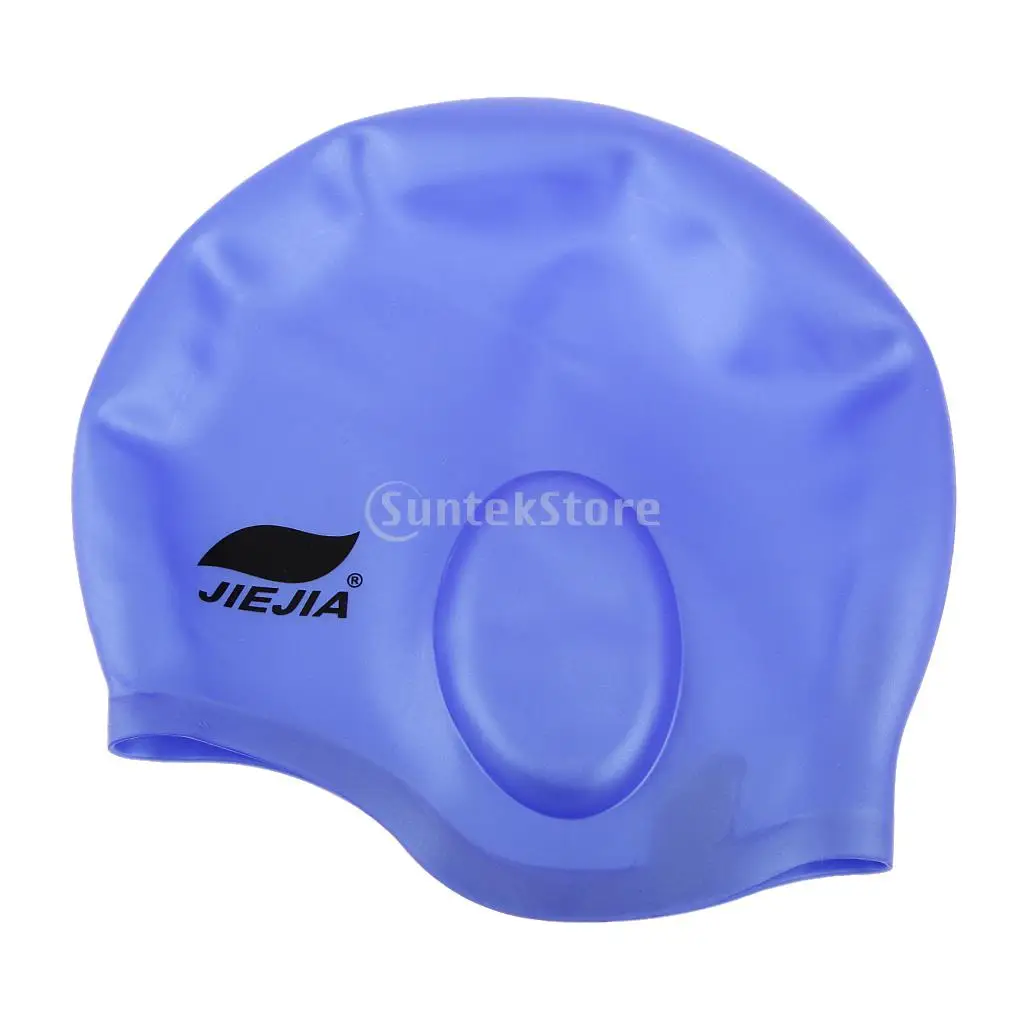 Взрослый водонепроницаемый силиконовый гибкий эластичность плавание шапочка для купания-4 цвета