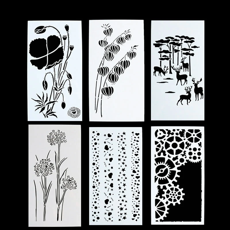 6pcs/set cake stencil bakery tool fondant mold crown king princess queen bakeware baking fondant cake stencil template mold