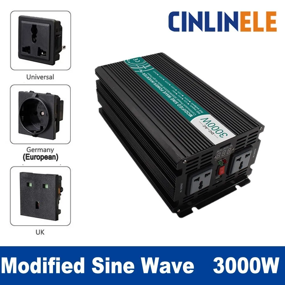 Smart Modified Sine Wave Inverter 3000W CLM3000A DC 12V 24V 48V to AC 110V 220V 3000W Surge Power 6000W Power Inverter 48V 110V цена Smart Modified Sine Wave Inverter 3000W CLM3000A DC 12V 24V 48V to AC 110V 220V 3000W Surge Power 6000W Power Inverter 48V 110V цены онлайн