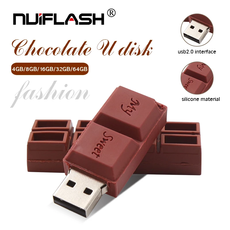 

Nuiflash Delicious mini usb flash drives chocolate 4gb 8gb 16gb 32GB Pendrive 64GB USB Memory Stick Pen drive