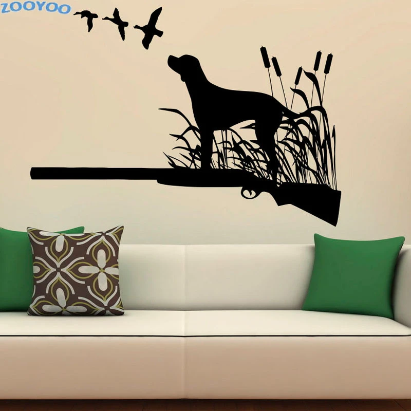 Zooyoo Birds Hunting Dogs Creative Wall Stickers Hunter Vinyl Wall Art Decals Murals Wallpaper For Living Room Kids Room Decor Wallpapers For Vinyl Wall Art Decalsvinyl Wall Art Aliexpress