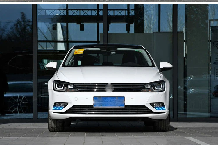 Osmrk светодиодные дневные ходовые огни drl для Volkswagen lamando- с динамическим движущимся желтым поворотным сигналом и синим ночным светом