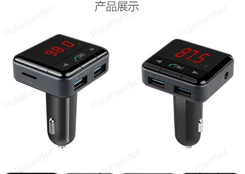 Автомобильный комплект fm-передатчика Bluetooth MP3 PlayerModulator свободный Ручной ЖК с двойным USB Зарядное устройство