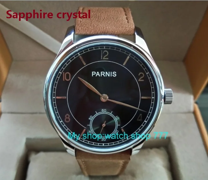 

Sapphire crystal 44mm PARNIS ST3621/6498 Mechanical Hand Wind movement Mechanical watches Gray dial men's watches df207a