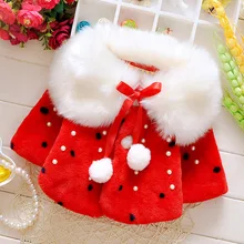 2016 nouveau automne hiver en peluche manteau filles cape manteau bébé filles manteaux et vestes de Survêtement enfants Coréens vêtements 0-3 ans