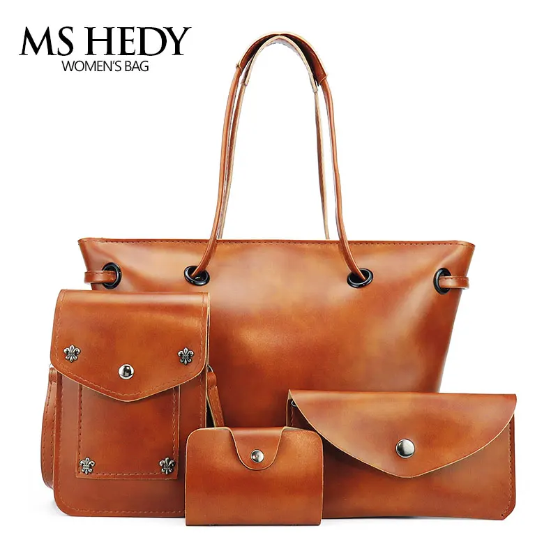 Buy women artificial leather set handbags shoulder bag