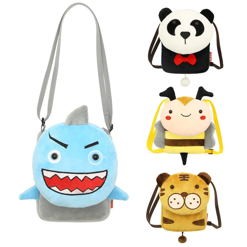 

Animals Cartoon Panda Bee Frog Shoulder Bag Mobile Phone Bag Wallet Doll Kids Toys for Children Girl boy Bag for Kindergarten