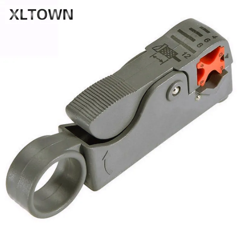 

Top Quality Household Tool Multifunction Rotary Coax Coaxial Cable Cutter Tool RG58/59 RG6 High Impact Material Wire Stripper