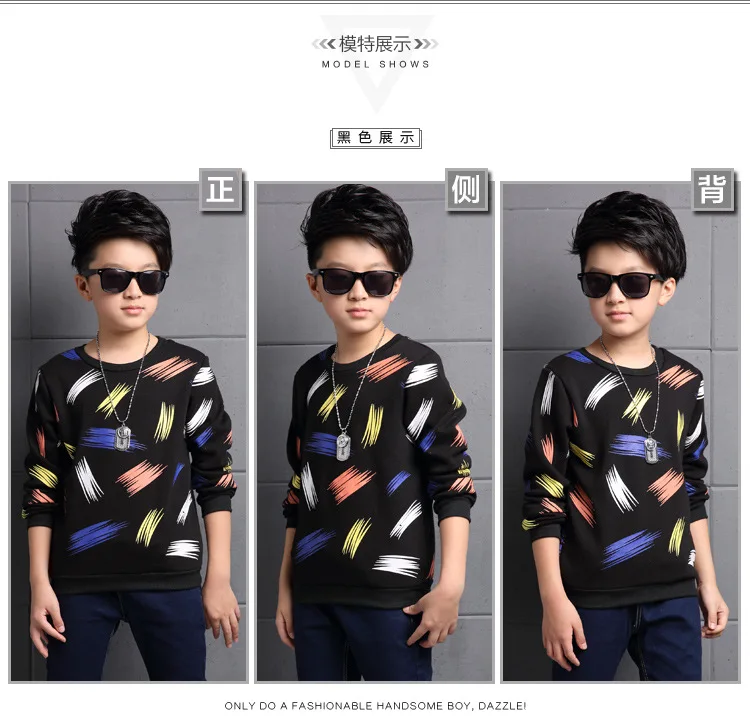Лидер продаж, футболка с новым дизайном для мальчиков, брендовые Детские топы с длинными рукавами, хлопковая детская одежда, размер 5-15