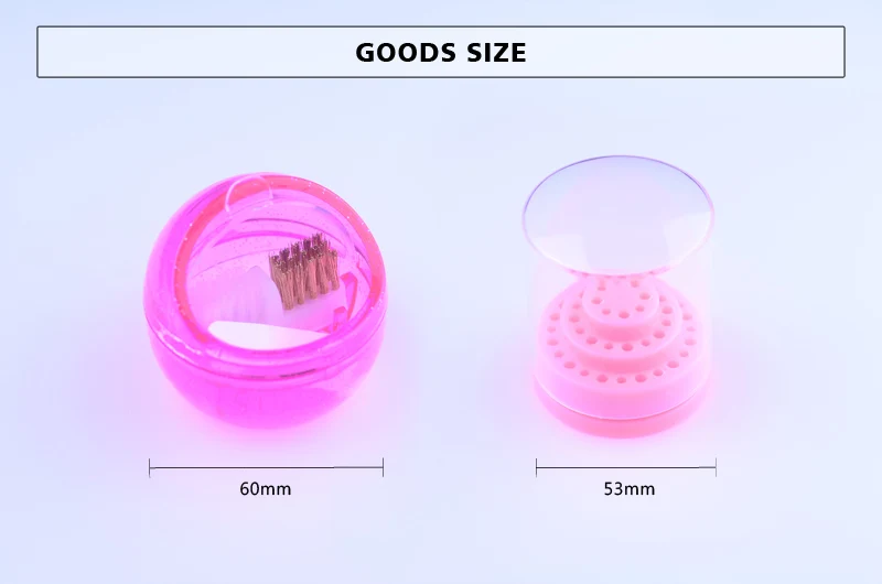 1 комплект 48 отверстий розовые сверла для ногтей дисплей стойки и Чистящая коробка для ногтей Инструменты Электрические маникюрные сверла аксессуары