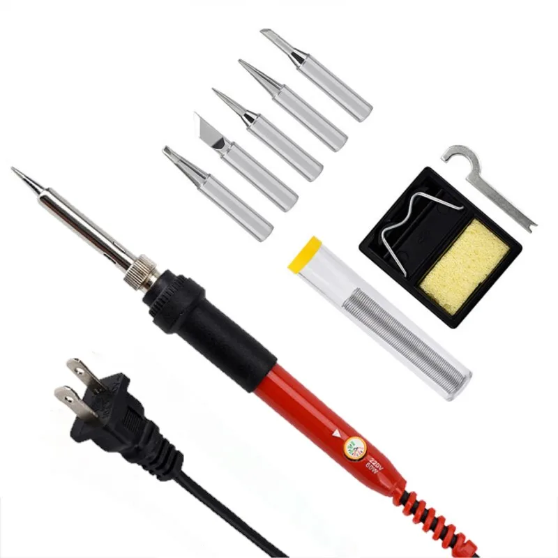 

JCD High Quality US/EU Plug 220V/110V 60W Adjustable Temperature Welding Solda Electric Soldering Iron Kit