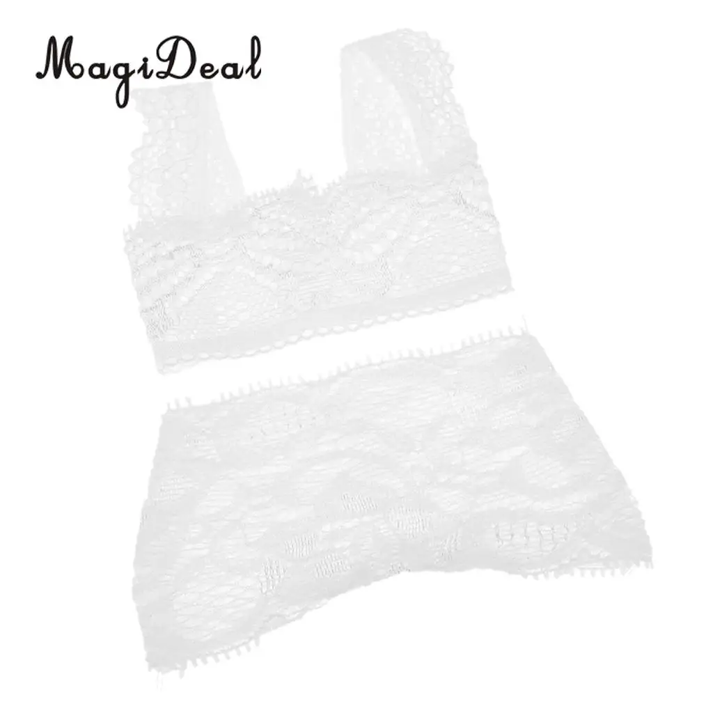 Fashion White Lace Underwear Set for 1/4 BJD Night Lolita Dolls Clothes Accessories