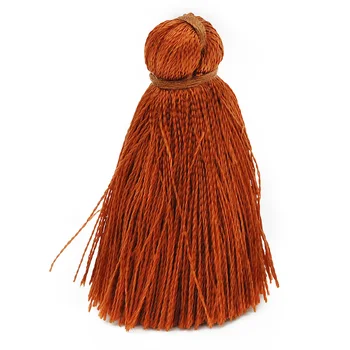 

New Design 40 mm Length Silky Tassel, Coffee Color Rayon Tassels For Jewelry Garment Curtain Diy Craft, 20PCS / lot-10055869