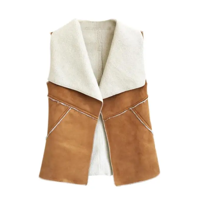 

Free Ostrich Autumn Winter Fleece Vest Women Waistcoat Ladies Sleeveless Coat colete feminino de inverno D30