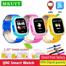 MKUYT Q90 GPS Phone Positioning Children Kids Smart Watch 1 22 Inch Color Touch Screen with