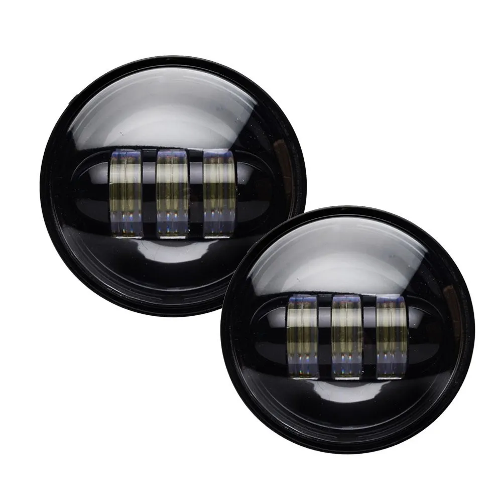 Мотоциклетный 7-дюймовый круглый светодиодный фонарь/4,5 дюймовый светодиодный противотуманный фонарь/" налобный фонарь адаптивный кронштейн Монтажное кольцо - Цвет: Fog Light Black