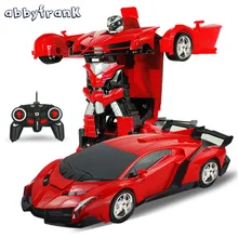Abbyfrank RC Coche Deportivo Modelos de Transformación Robots Deformación Coche de Control Remoto RC Robots Juguetes Para Niños Regalos de Cumpleaños