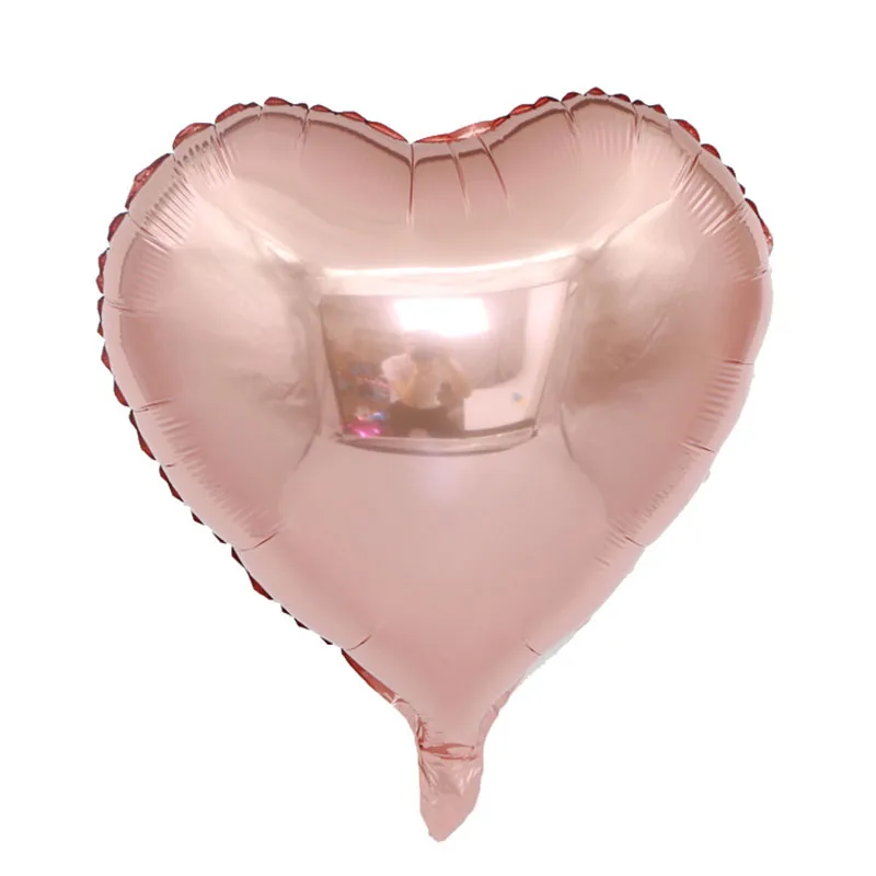 1 шт. 18 дюймов сердце фольги металла Макарон воздушный шар для Бэйби Шауэр Свадьба День рождения воздушные шарики для украшения счастливого Нового года украшения - Цвет: Rose Gold