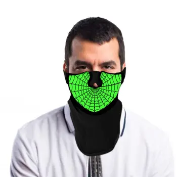 

Fire Glowing Dance Voice-activated Party Masks Cold Light Masks Sound Controlled Terror LED Mask Half Face Covered Helmet