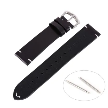 

*18 20 22mm Man Women Handmade Leather Brown Black Wrist Watch Band Strap Belt Watchbands Hot Unisex Watch Accessories*