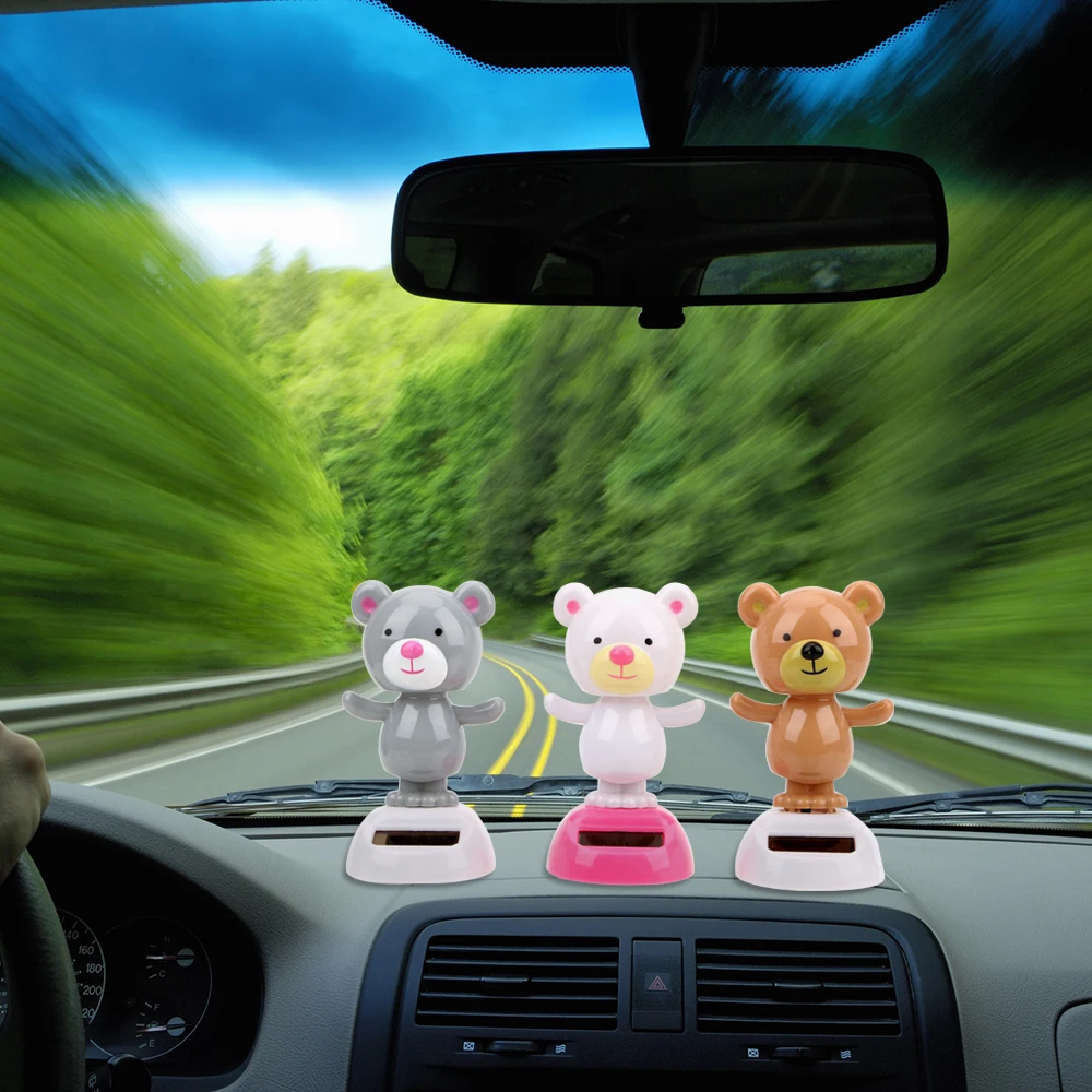 LEEPEE милый медведь Танцующая игрушка на солнечных батареях автомобильный орнамент приборная панель украшение интерьерные аксессуары качающаяся игрушка куклы