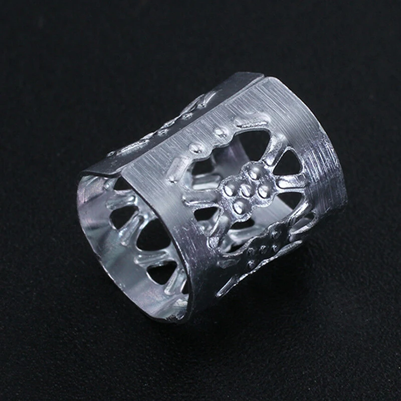 100pcs Dreadlocks Beads Cuff Tube Clip Hair Braiding Jewelry Hair Decoration Hair Braid Rings Accessories