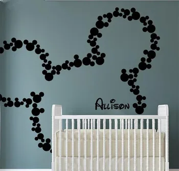 

Wall Stickers PERSONALIZED BABY NAME wall decals Nursery Kids Room Decor Mural Wallpape D360B