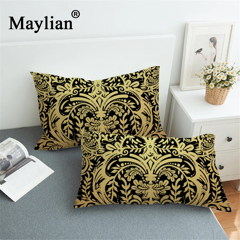New bronzing series Pillow Case Golden and Black Soft Pillow Cover